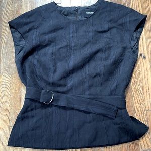 Rachel Comey Everin Belted Moiré Top Size 2